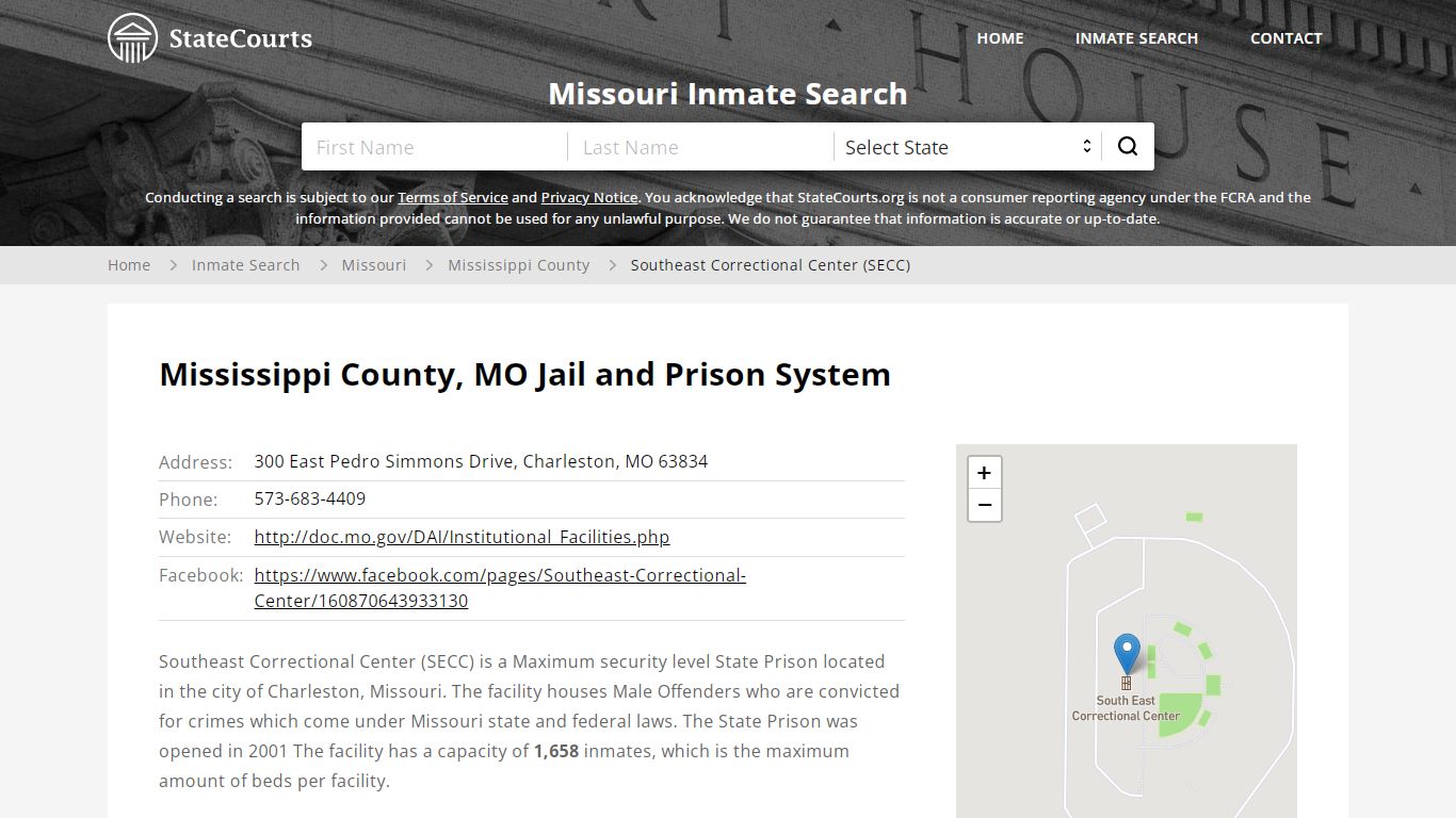 Southeast Correctional Center (SECC) Inmate Records Search, Missouri ...