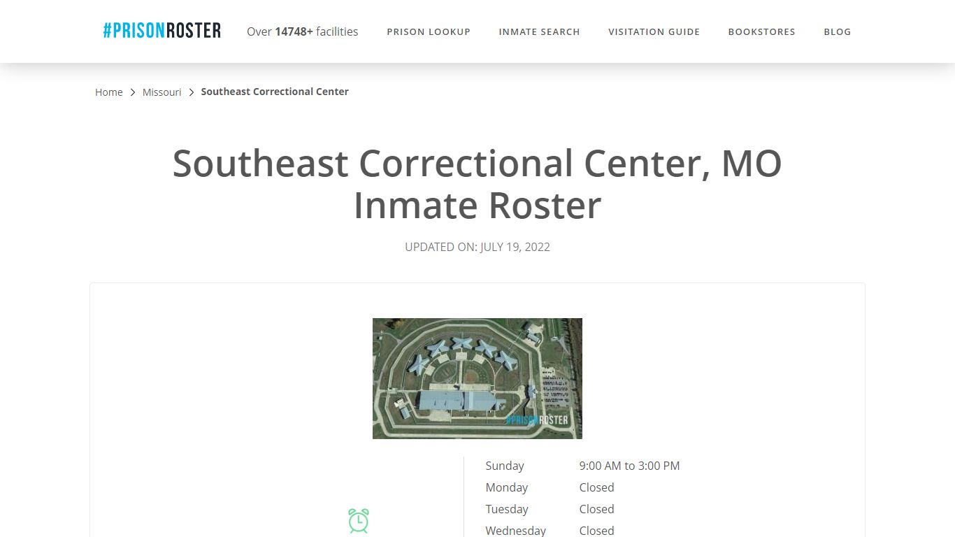 Southeast Correctional Center, MO Inmate Roster - Prisonroster